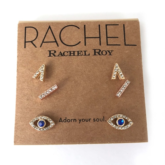 RACHEL Rachel Roy Jewelry - RACHEL Rachel Roy 3-Pc. Crystal Mismatch Earrings